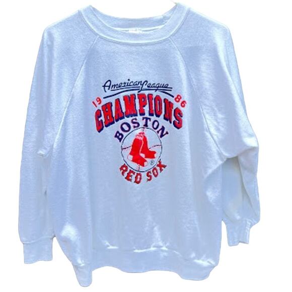 Boston Red Sox Vintage 1986 white crewneck sweatshirt Size XL - Picture 1 of 6